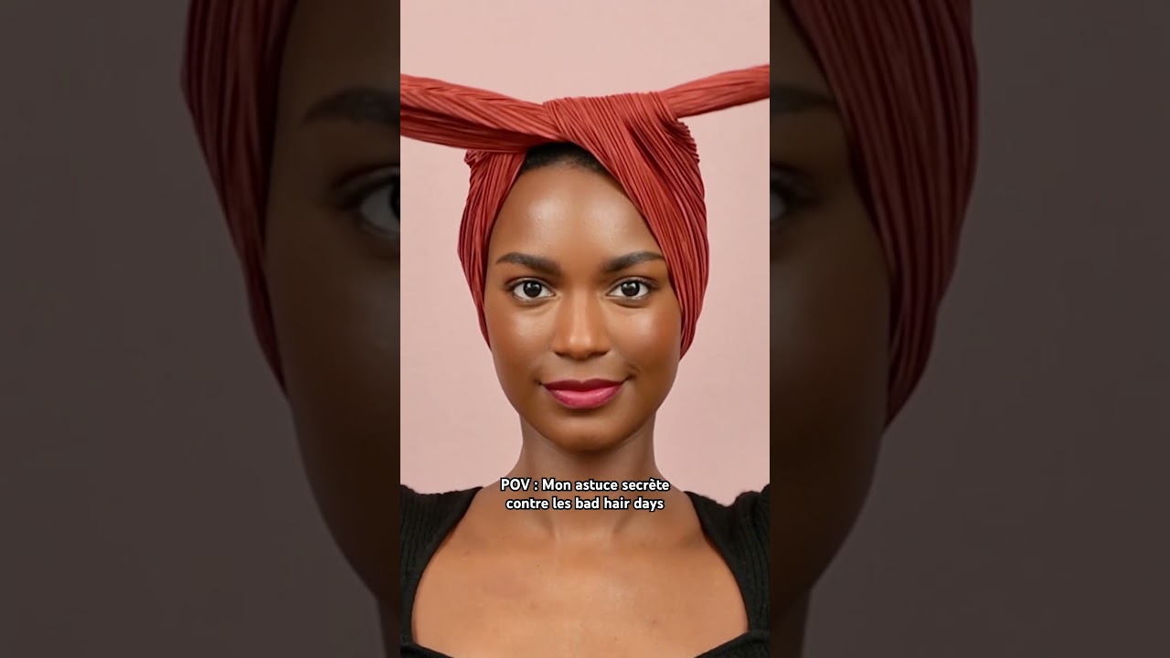 Turban simple &agrave; nouer #hairstyle #beauty #turban #tutorial #hairtutorial #hair #hairtok #makeup