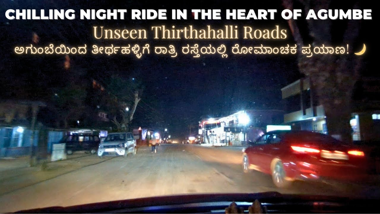 Agumbe to Thirthahalli NIGHT DRIVE Zero Streetlights