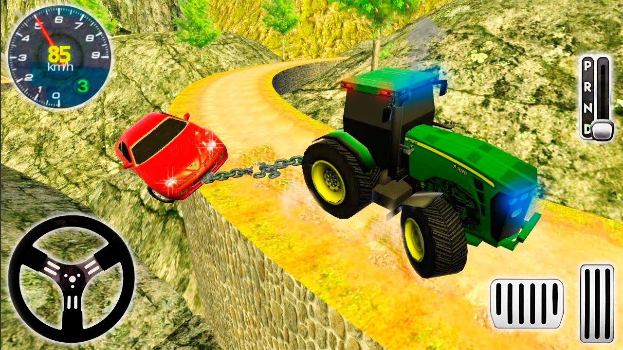 Offroad Chained Tractor Towing Car 3D iOS - Rescue Hill Driver Vechles Simulator | Android Gameplay