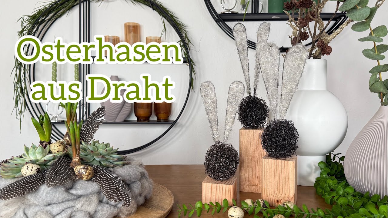 Osterhasen aus Draht 