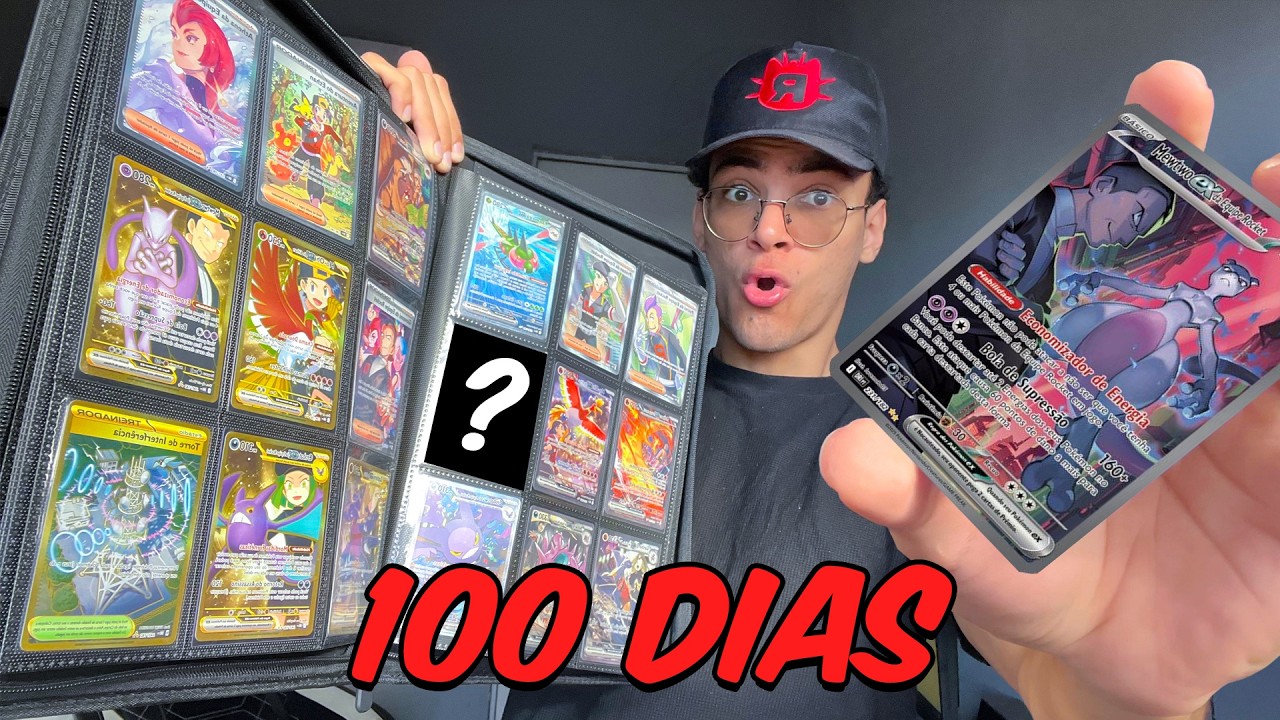 LEVEI 100 DIAS PARA COMPLETAR ESSA COLEÇÃO de CARTA POKEMON