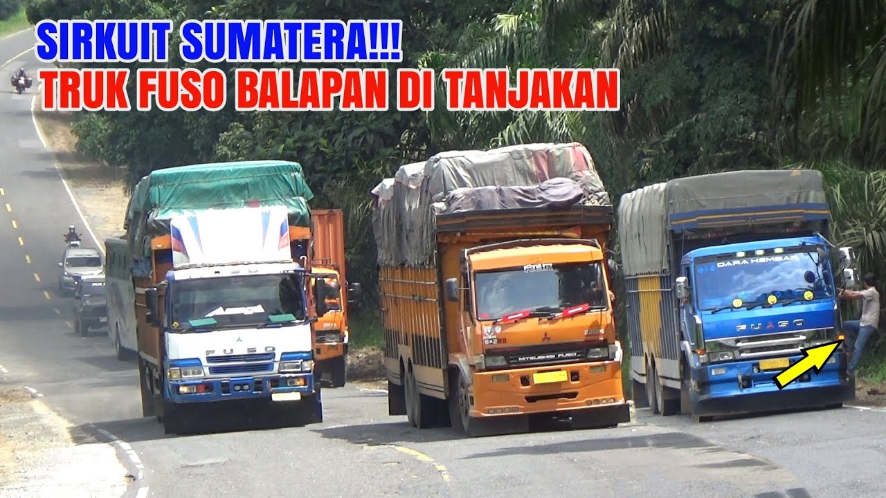 TRUK FUSO MUATAN BERAT MUNDUR, RAMAI TRUK KONTAINER MUATAN PAKET SHOPEE 