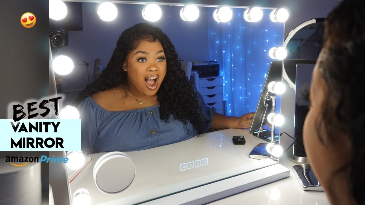 AFFORDABLE AMAZON PRIME VANITY MIRROR WITH BLUETOOTH SPEAKER