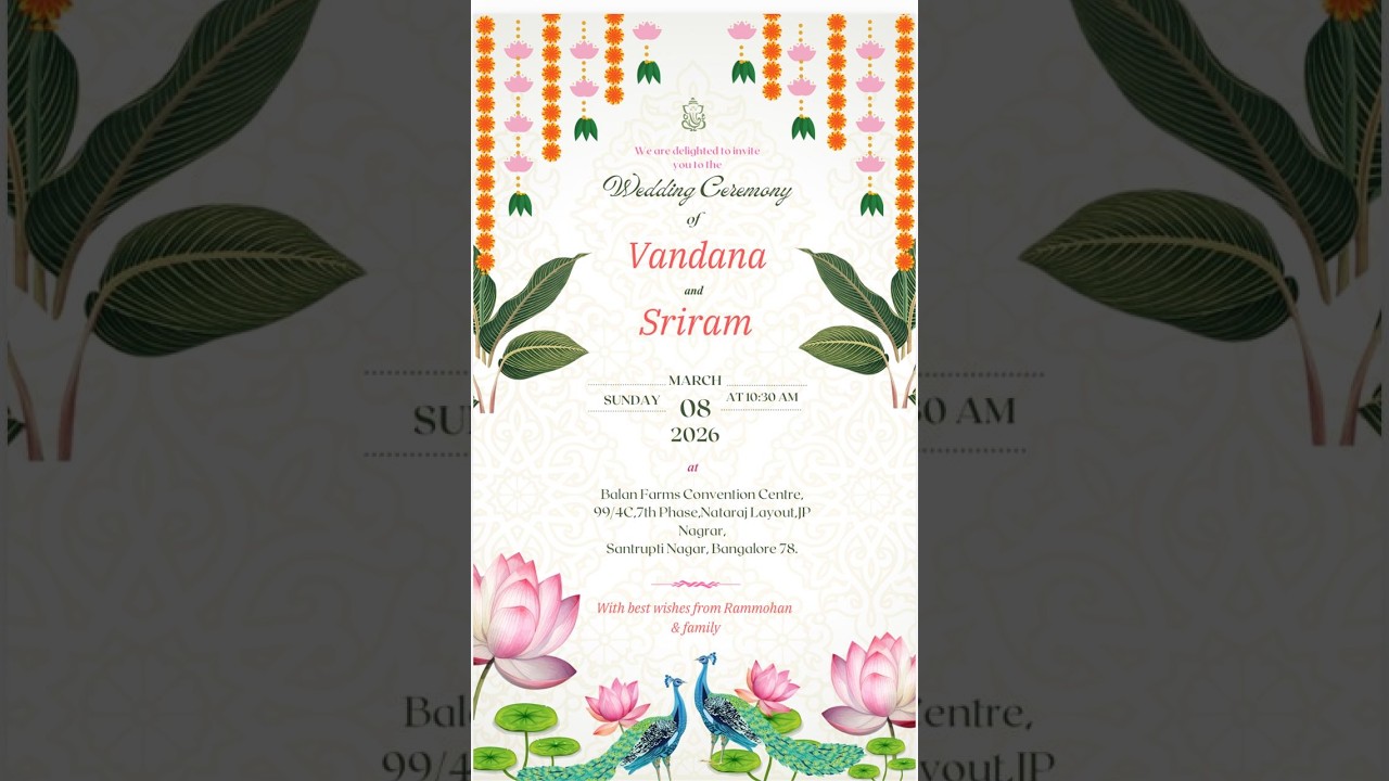 Wedding Live || Vandana & Sriram