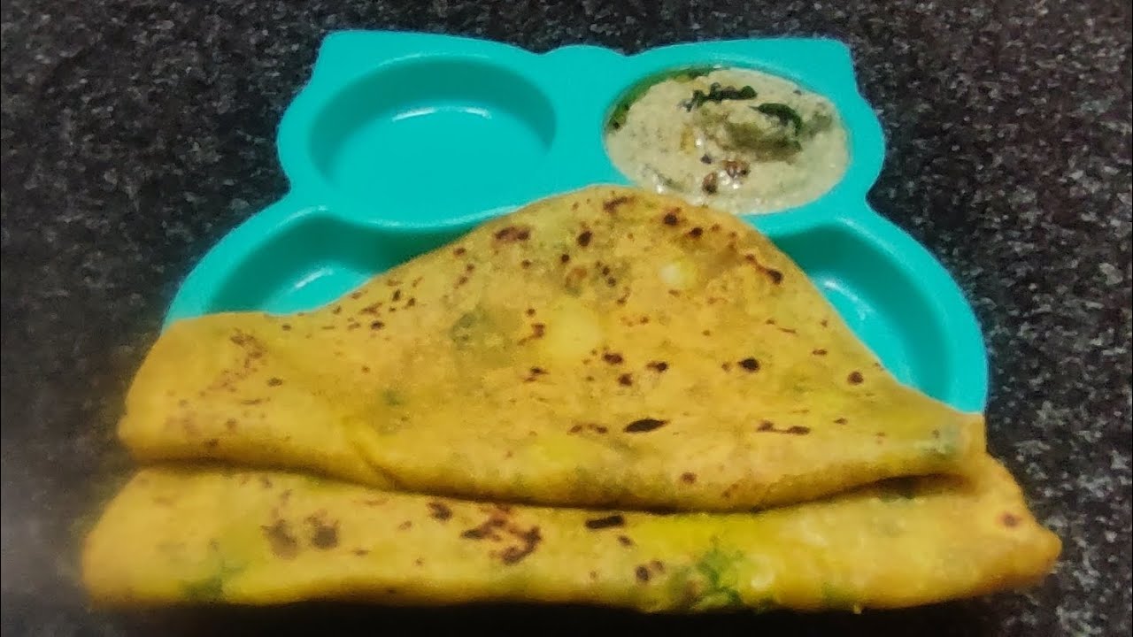 ಮೃದುವಾದ, ರುಚಿಯಾದ ಆಲೂ ಪರೋಟ ಮತ್ತು ಚಟ್ನಿ!👌Soft and delicious aloo paratha with chutney.!!👍