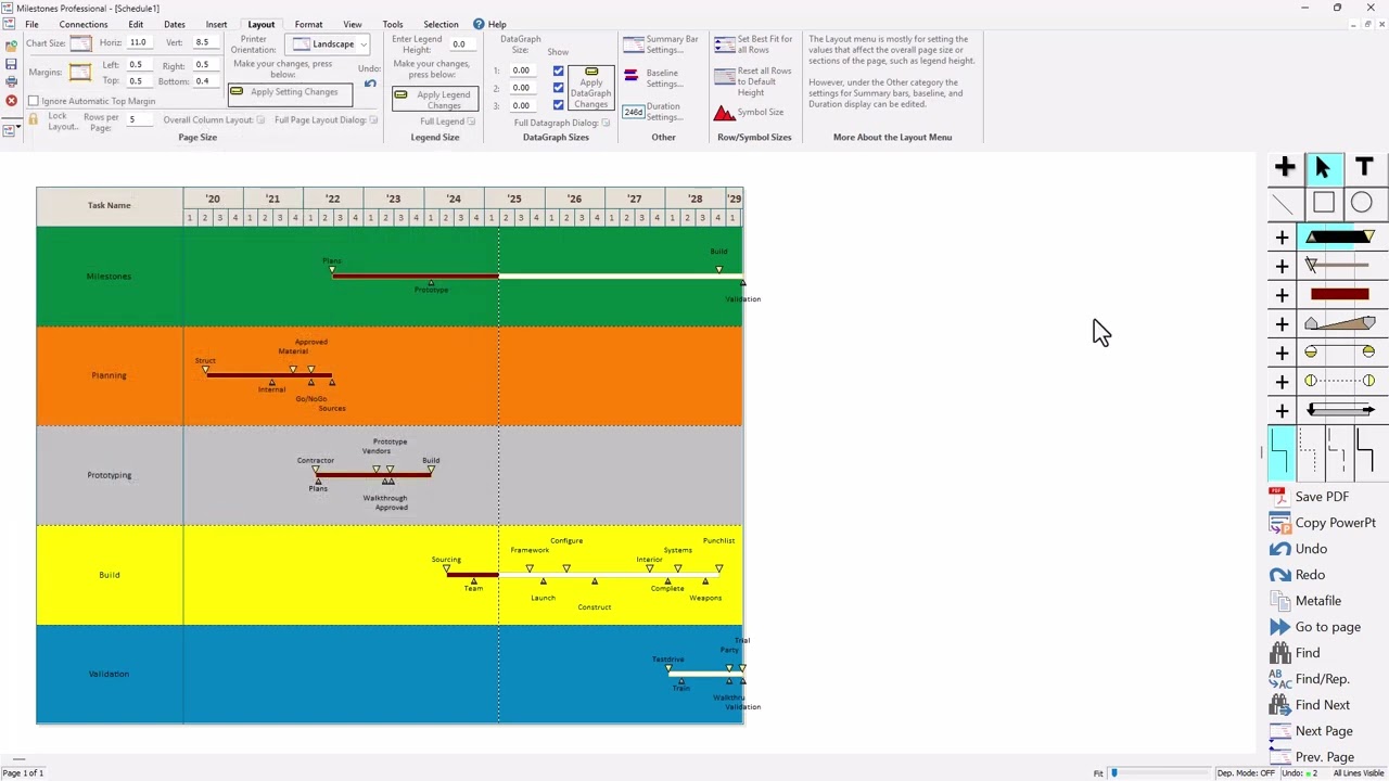 Надстройка &laquo;Вехи&raquo; для Microsoft Project