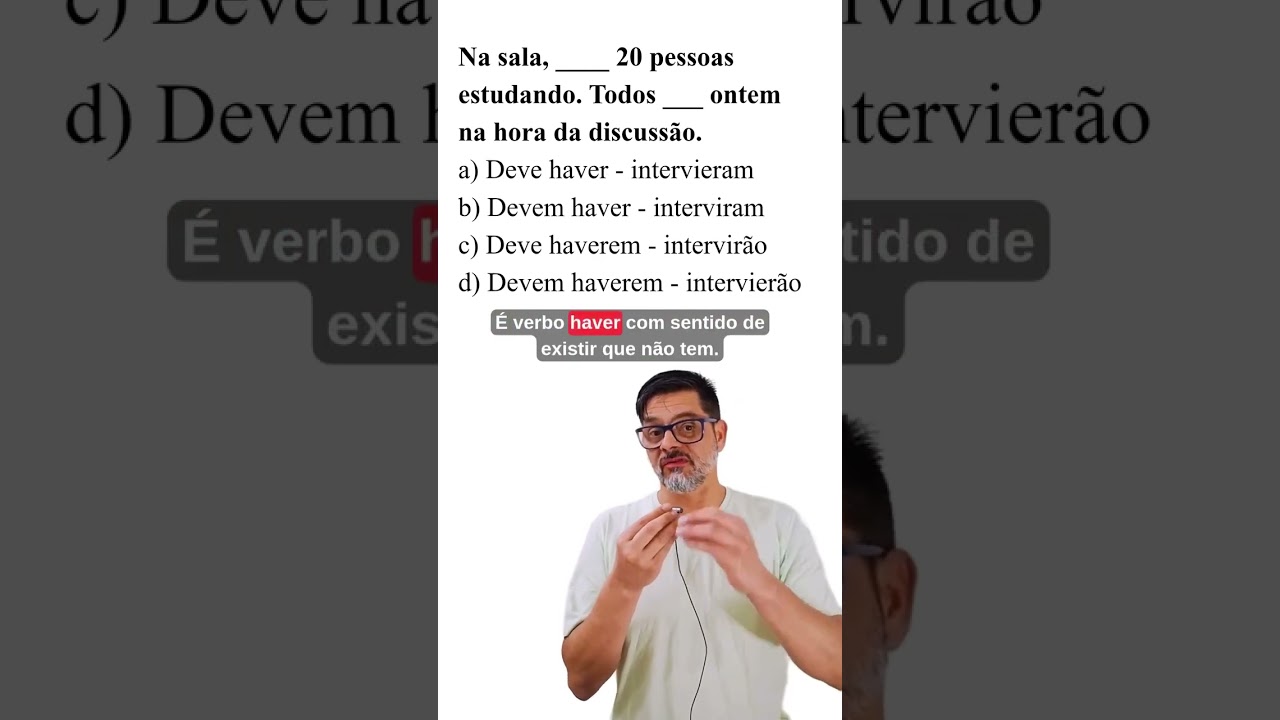 Concordância verbo haver + auxiliar  