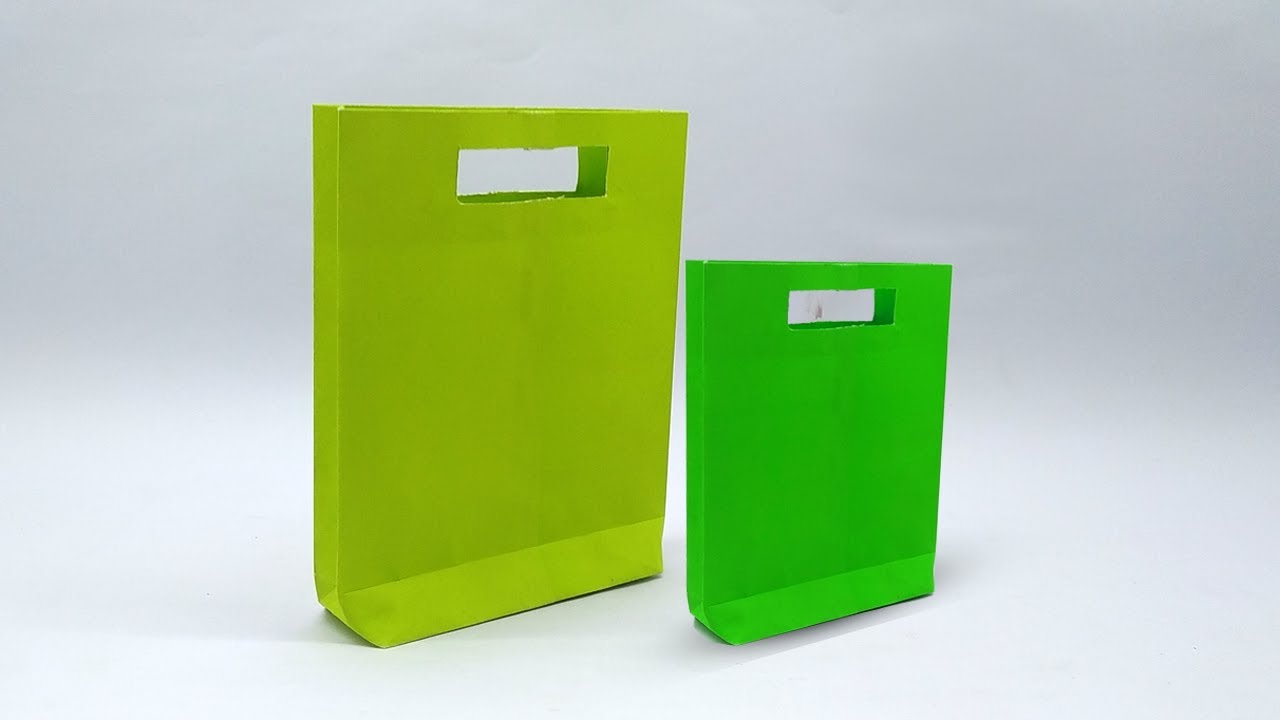 How To Make A Paper Shopping Bag Easy - Simple Bag Making Idea With Paper - Handmade Origami Bag