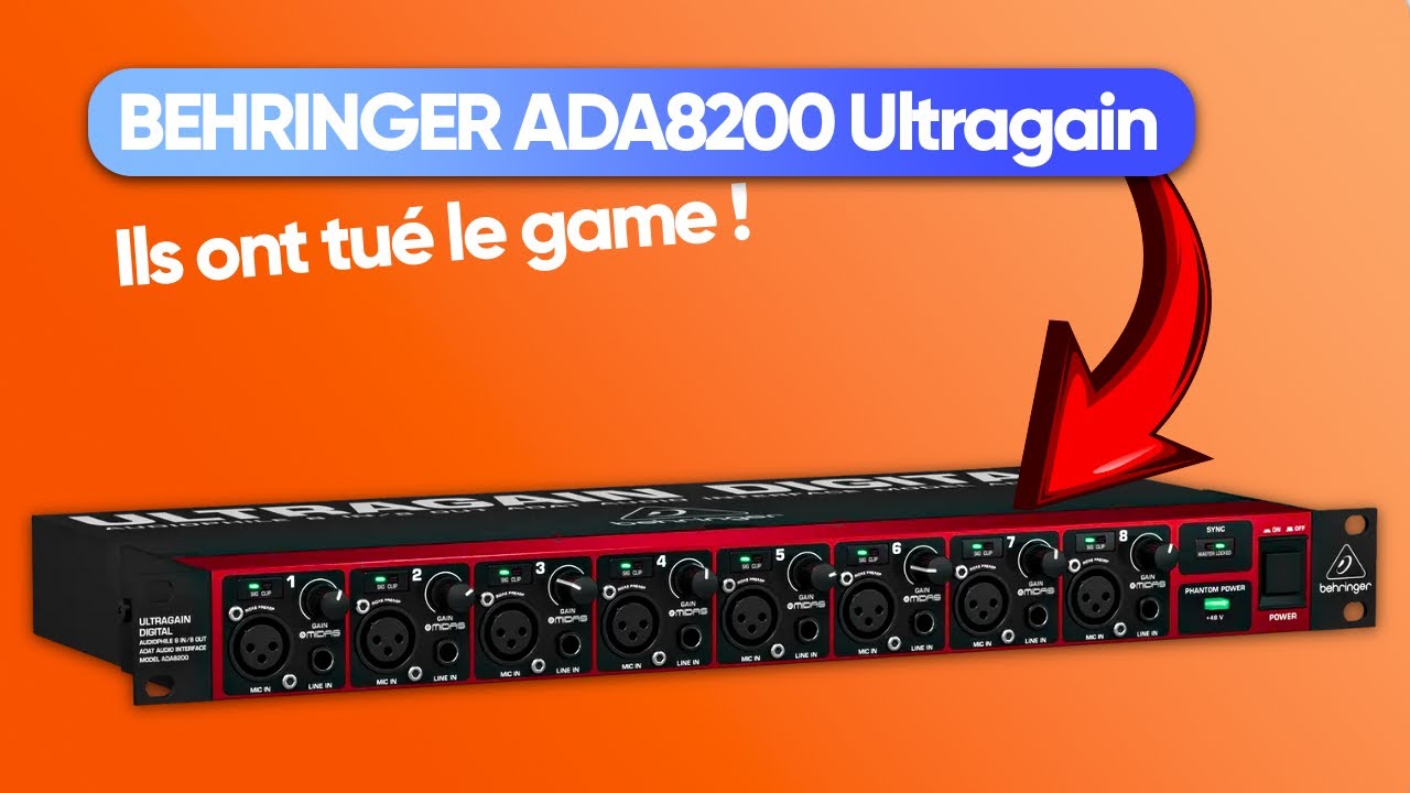 BEHRINGER ULTRAGAIN ADA8200 : tu dois l’avoir dans ton studio !