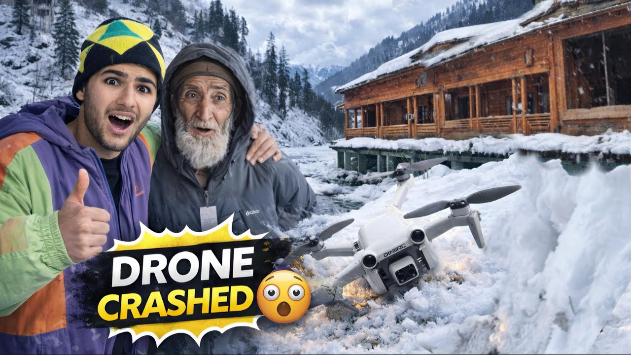 My Drone Crashed in Snowy Neelum Valley 😱 | Dada Jan Got Emotional After Surprise ❤️ | ShowBoo 