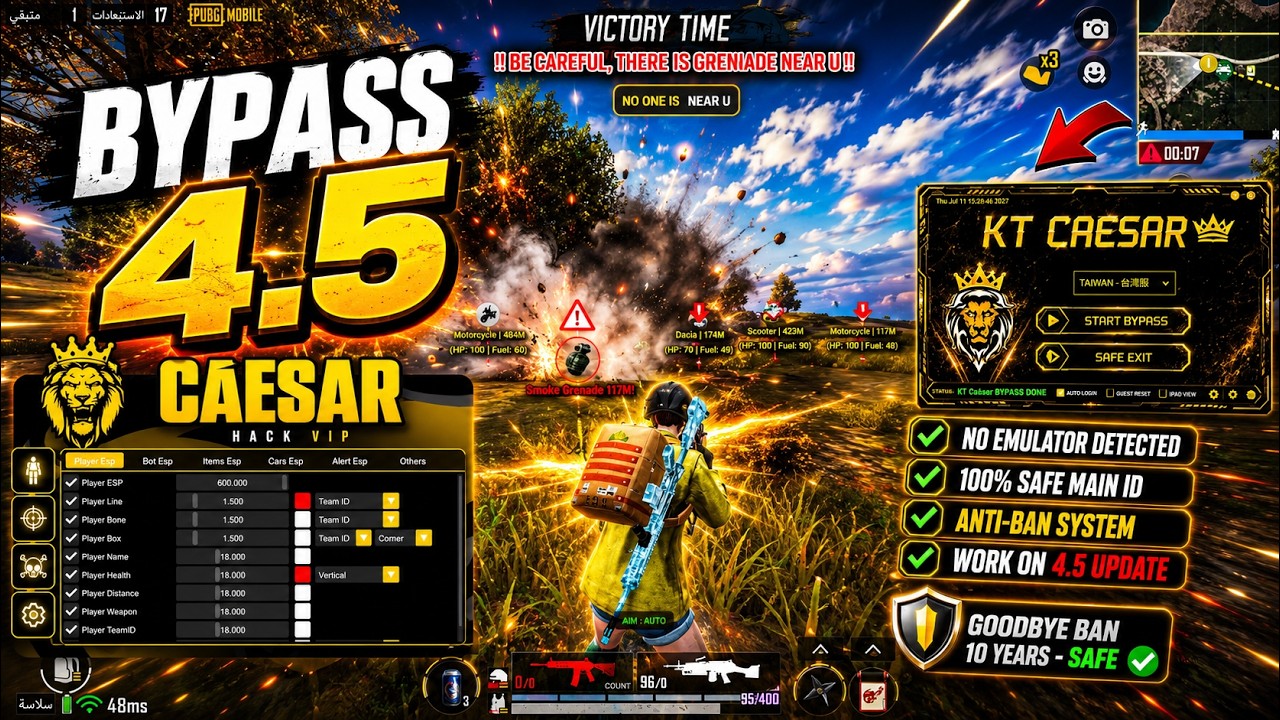 PUBG MOBILE 4.5 Hack | For GameLoop | PubgM Bypass | NO EMULATOR DETECTED | 100% Safe, No Ban