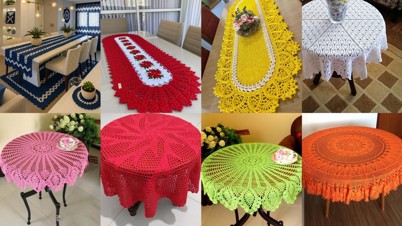 Most beautiful & attractive crochet handmade items and ideas design 2025||table runner|table clothes