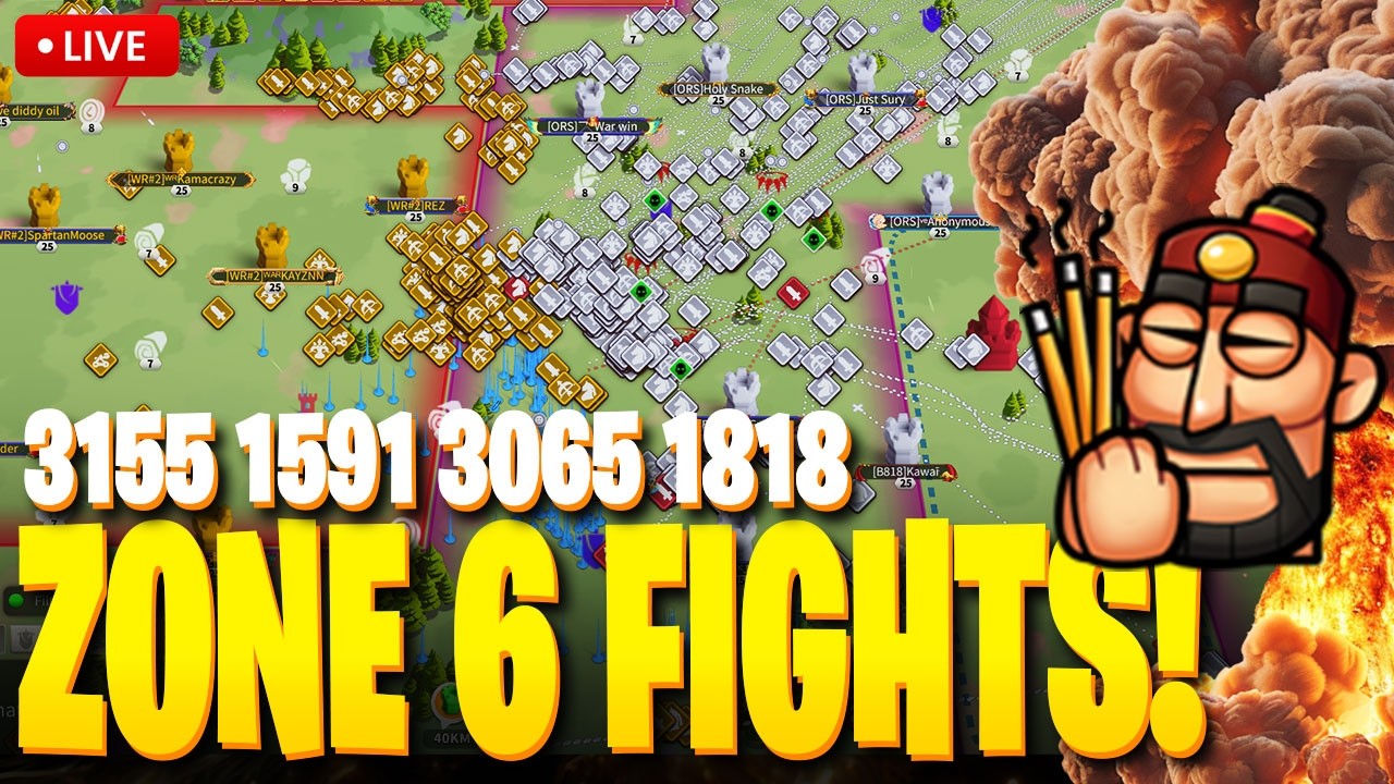 ZONE 6 FIGHTS BEGIN! | 3155 1591 3355 2655 | Rise of Kingdoms !giveaway
