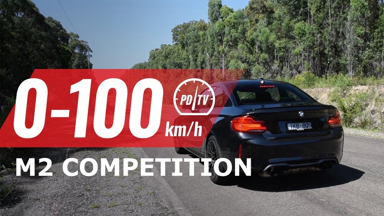 2019 BMW M2 Competition 0-100km/h & engine sound (auto)