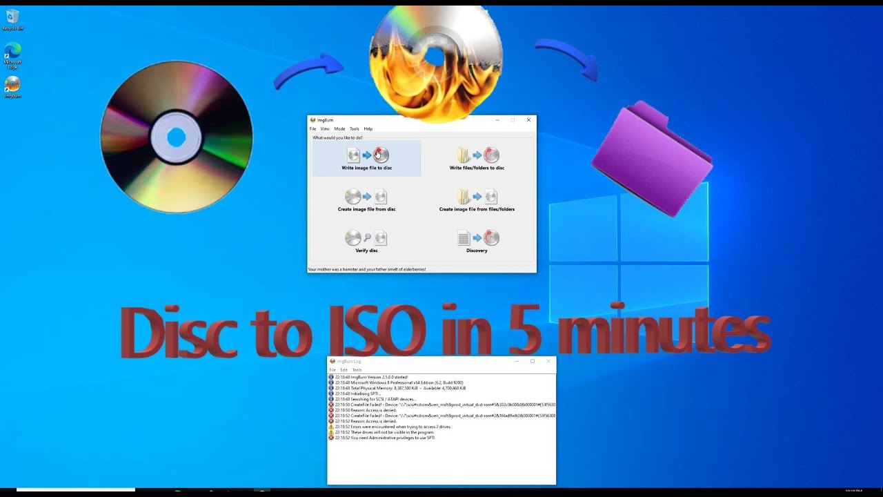 Convert Discs to ISO files in under 5 minutes