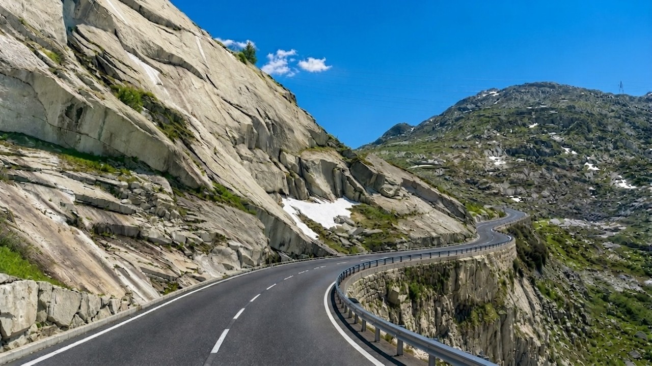 Grimsel Pass &ndash; Дорога, высеченная в граните|Поездка через швейцарский перевал дамб и альпийских озер