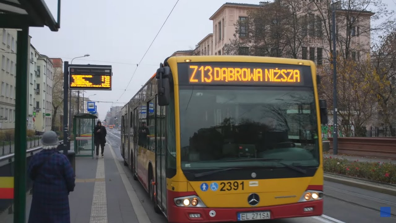 Poland, Łódź, bus Z13 ride from Tramajowa to Śląska