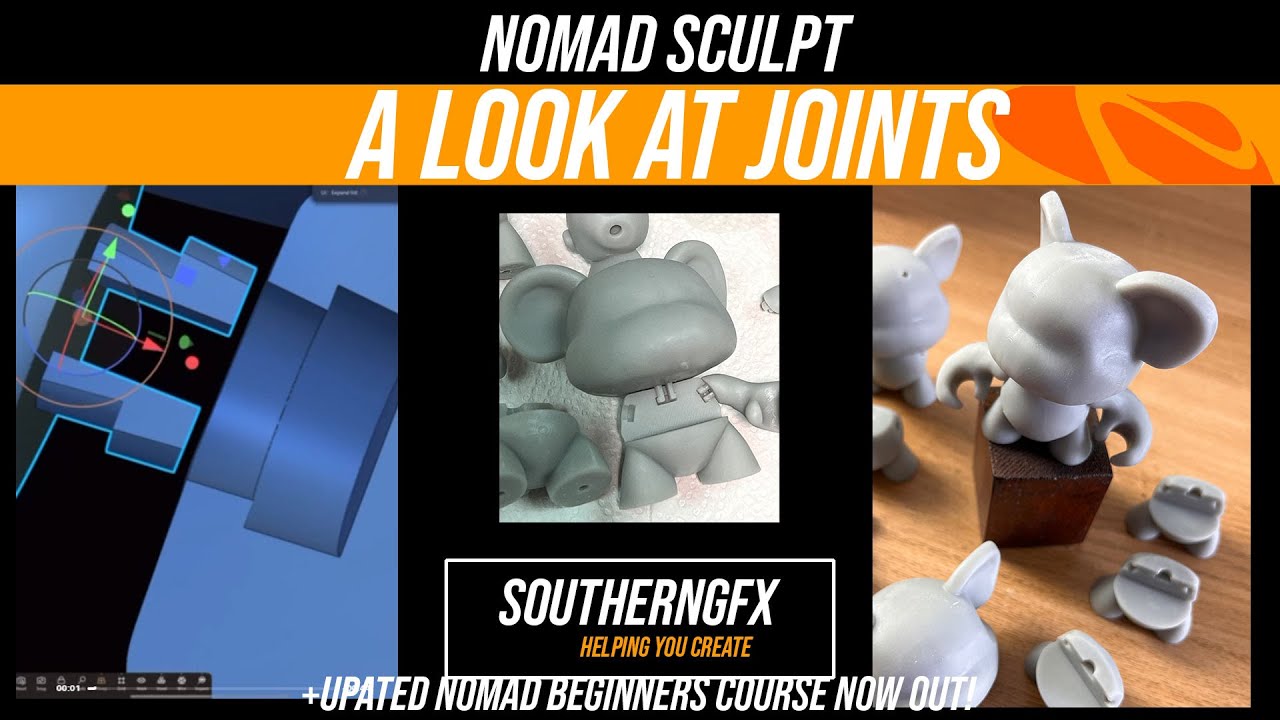 NOMAD SCULPT – creating joints for 3D Print