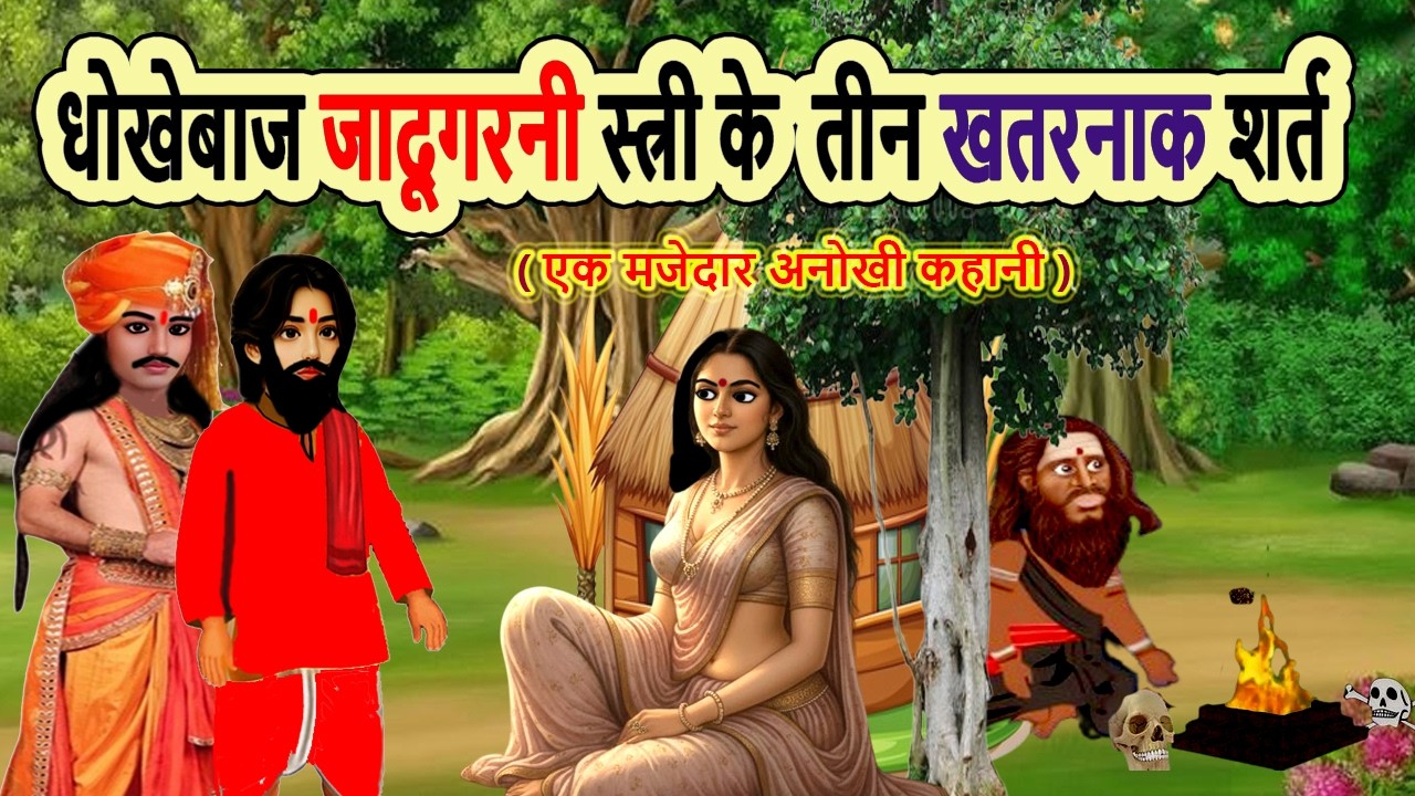 धोखेबाज जादूगरनी स्त्री के तीन खतरनाक शर्त | moral story | hindi kahani | cartoon |  mann k voice |