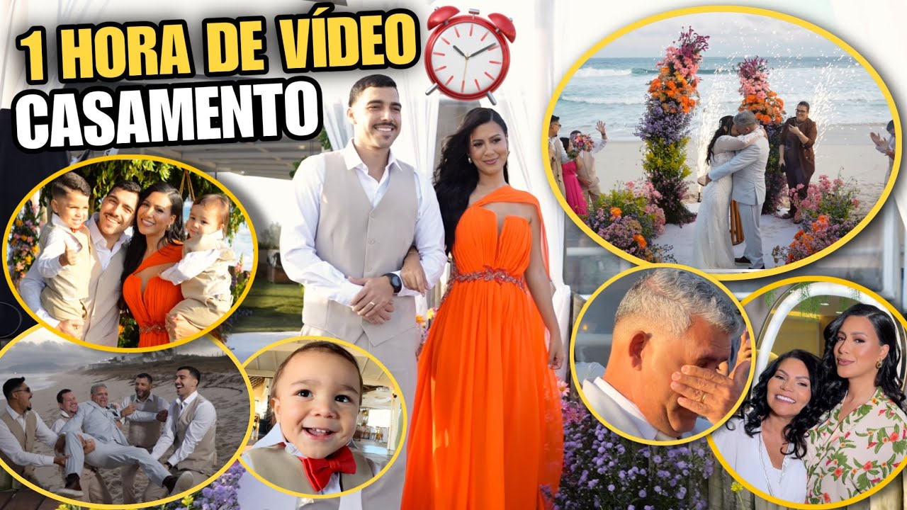 1 HORA DE VÍDEO NO CASAMENTO DOS MEUS PAIS! *UM DIA INTEIRO COMPLETO* 😱👰🏻🤵🏻‍♂️