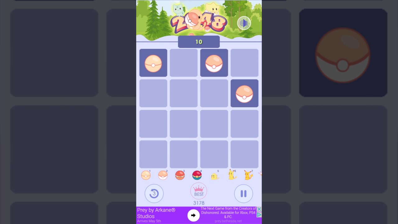 Pok&eacute;mon 2048 Gameplay