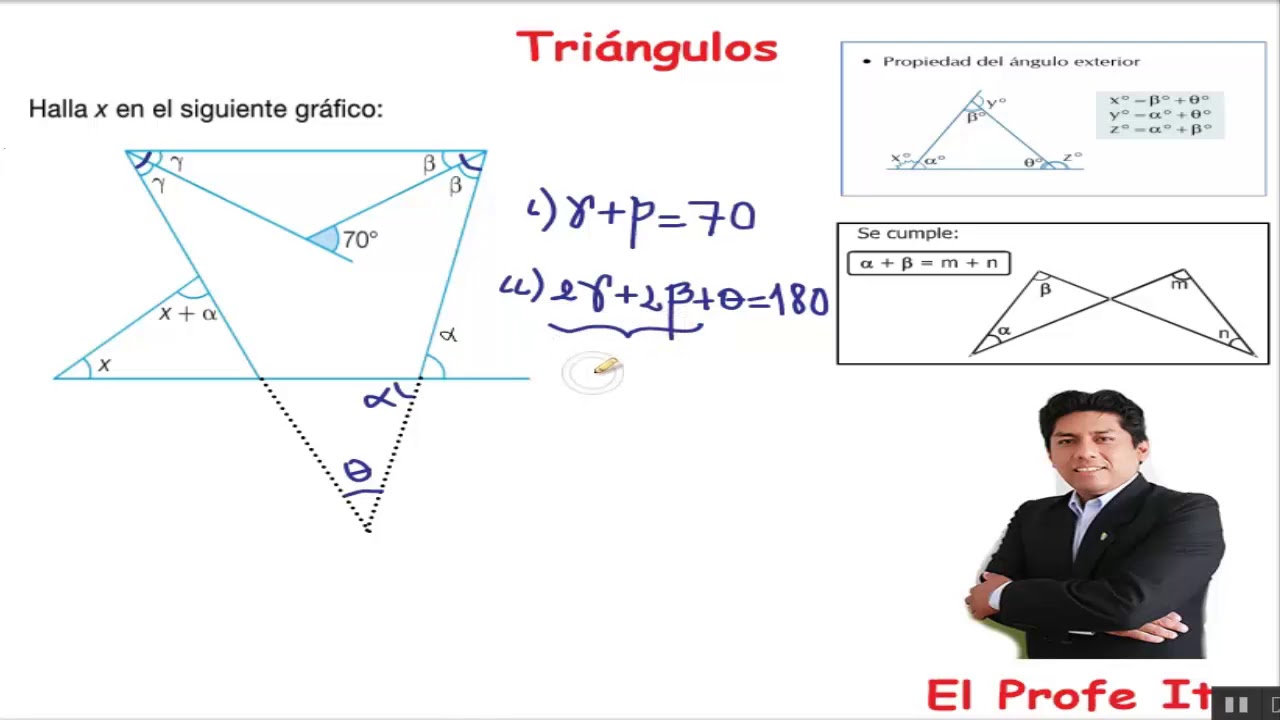 TRIANGULOS - EJERCICIOS RESUELTOS DE TRIANGULOS - PROPIEDADES DE TRIANGULOS