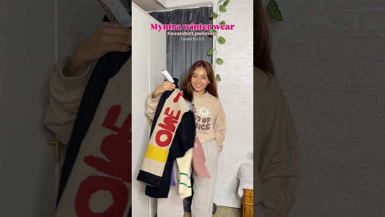 Myntra Winter Wear Haul💓#sweater #pullover #sweatshirt #myntrafinds #shorts #viral #haul
