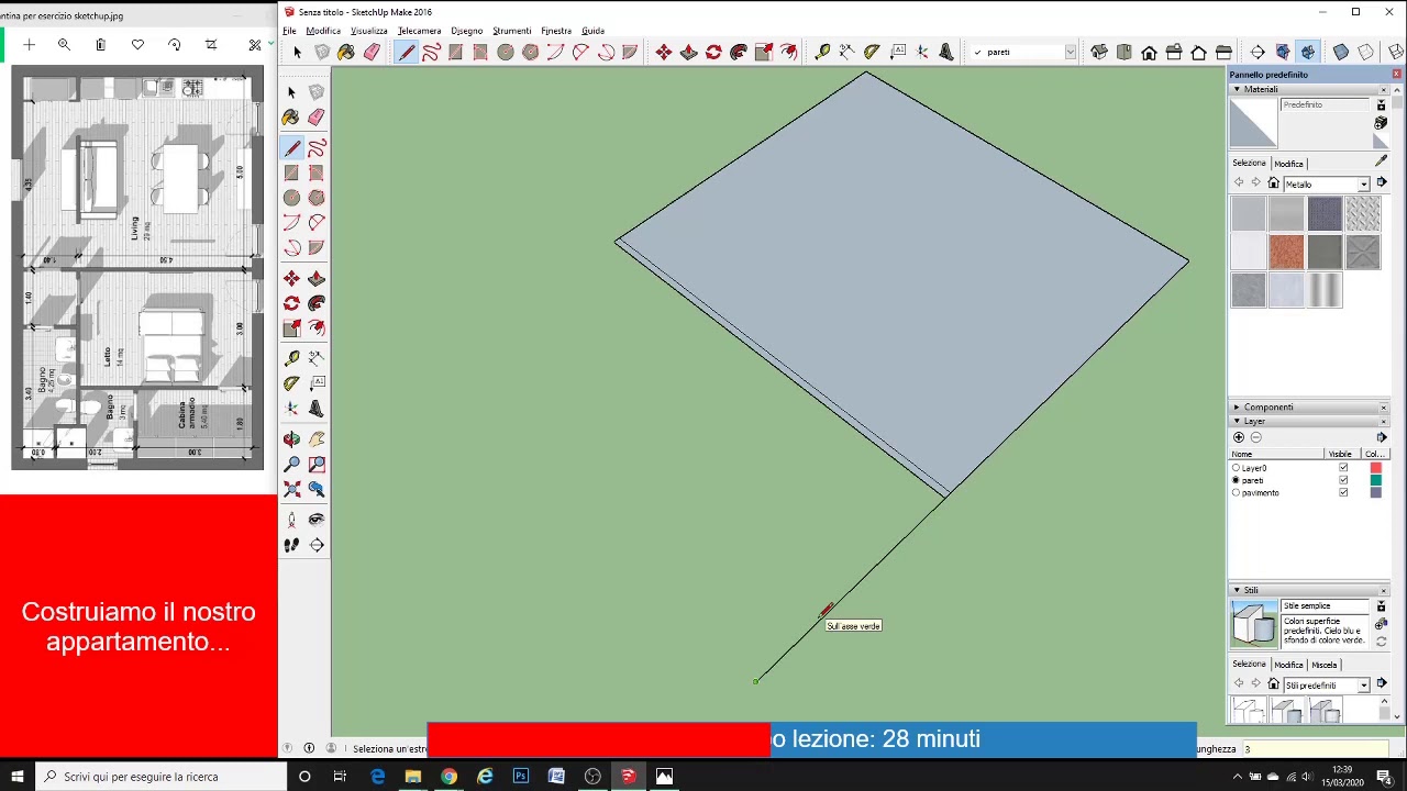 Prima lezione a distanza Sketchup Avanzato