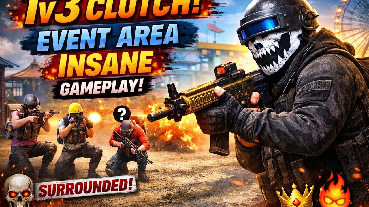 1v3 Clutch in Event Area 😱 | They Pushed the Wrong Player! 🔥