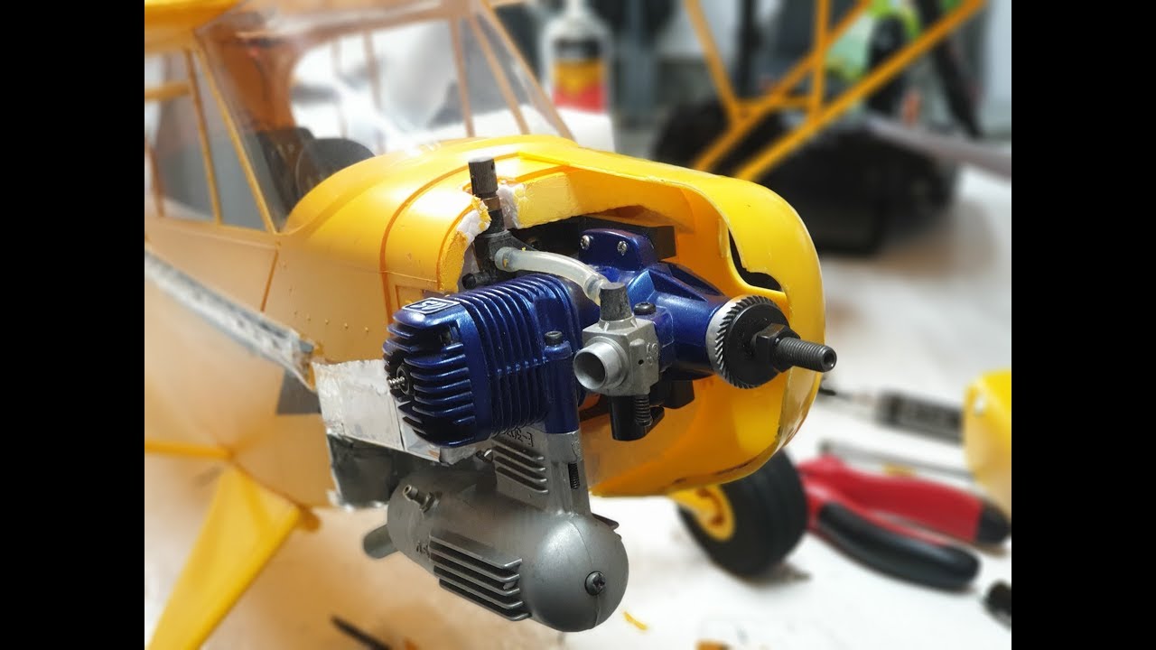 TopRC Hobby J3 Cub - Converted from electric to Nitro Engine