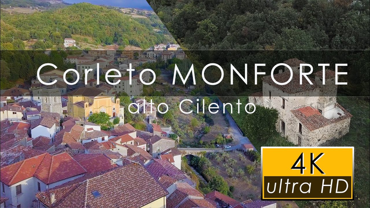 Corleto Monforte (SA), vista aerea - Alto Cilento - video 4K
