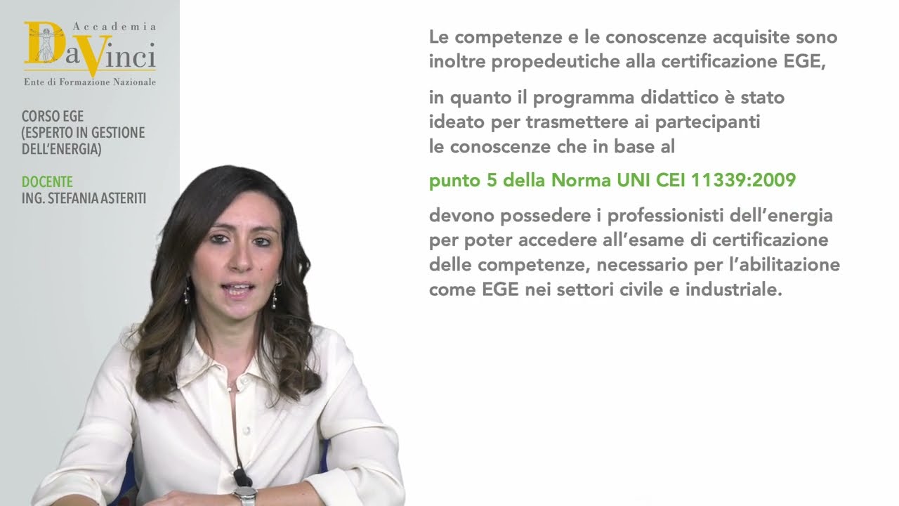 CORSO EGE – Esperto in Gestione dell’Energia