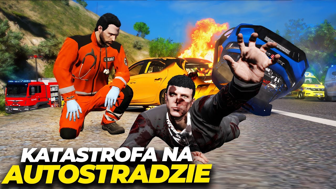 Polska Straż Pożarna - WYŚCIGI ZAKOŃCZONE TRAGEDIĄ😧| GTA V