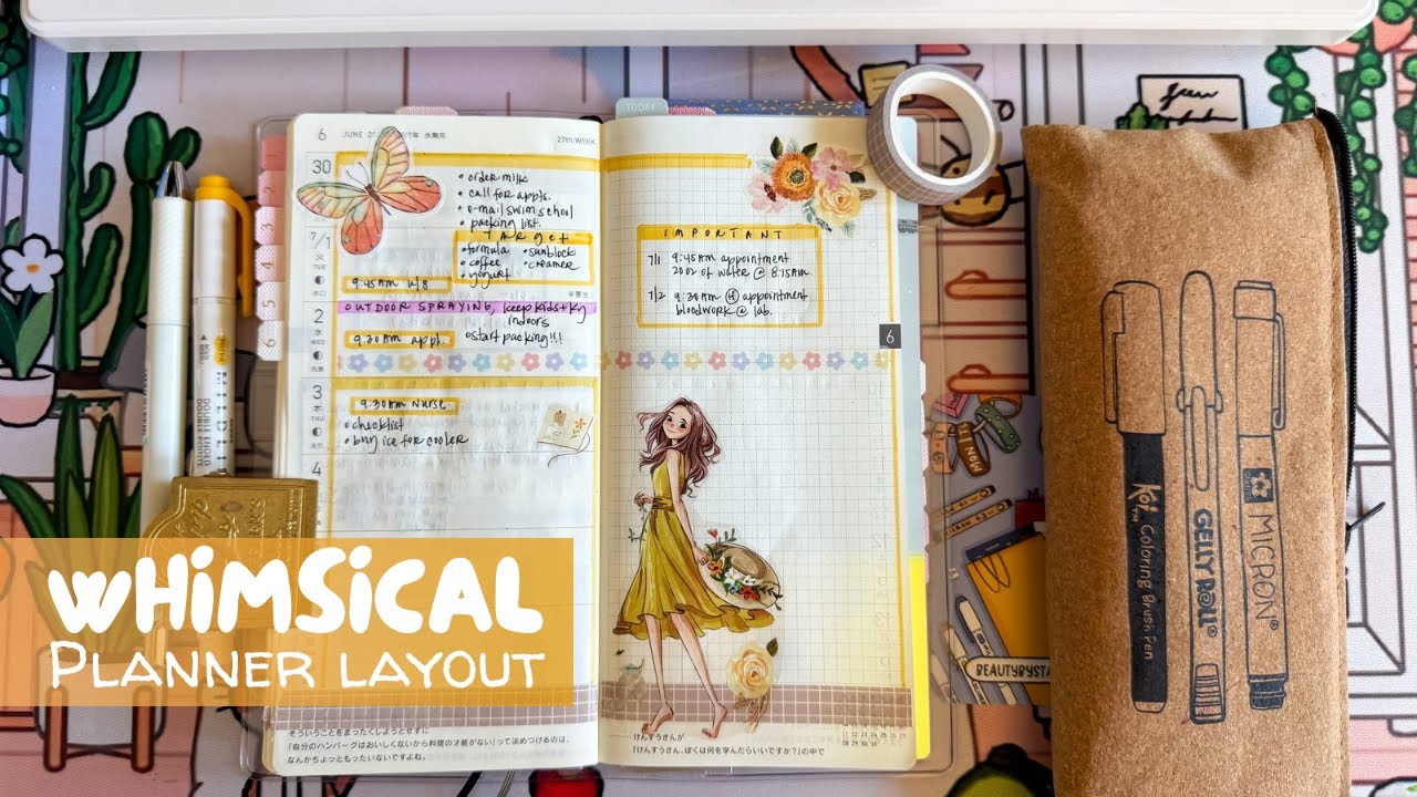 Hobonichi Weeks:  Whimsical Planner Layout