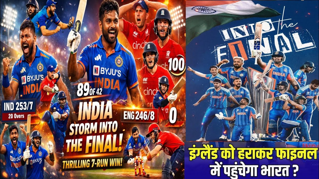 IND vs ENG Semi Final Thriller! Samson 89 🔥 Bethell 100 😱 India Win by 7 Runs | T20 World Cup