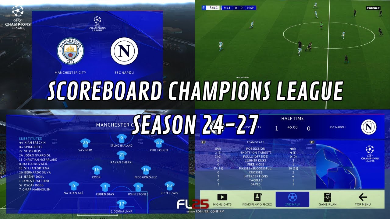 Новинка! Табло Лиги чемпионов сезона 24-27 от matservant | Football Life 2025 и PES 2021