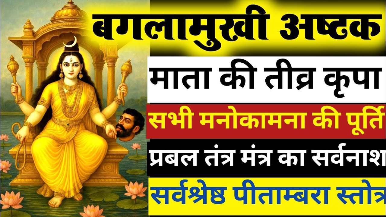 बगलामुखी अष्टकम् सर्व मनोकामना पूर्ण करने वाला स्तोत्र #video #bagalamukhi #maa #mahavidya #tantra