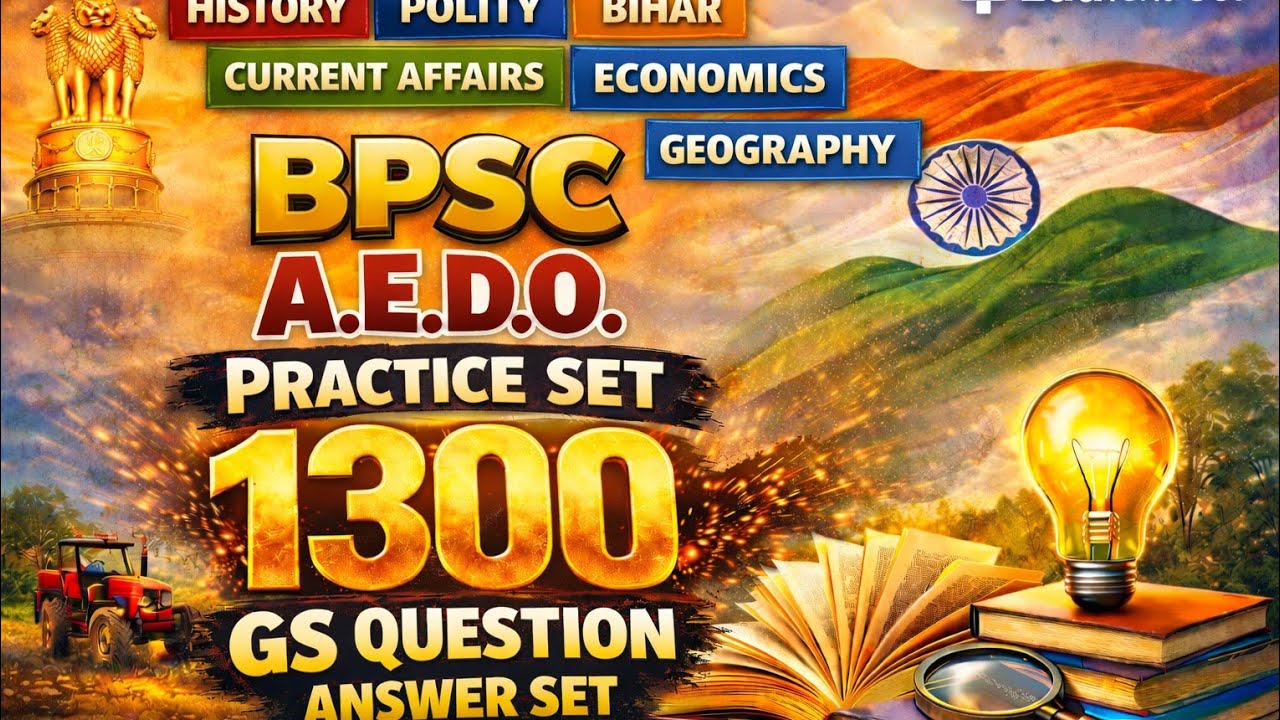 BPSC AEDO PRACTICE SET 7|#EDU-TERIA #aedo#practice #bpsc #important#बिहार #बिहार_स्टेट_परीक्षा#test