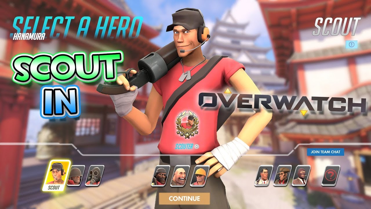[TF2] Scout in Overwatch (Overwatch hero concept)