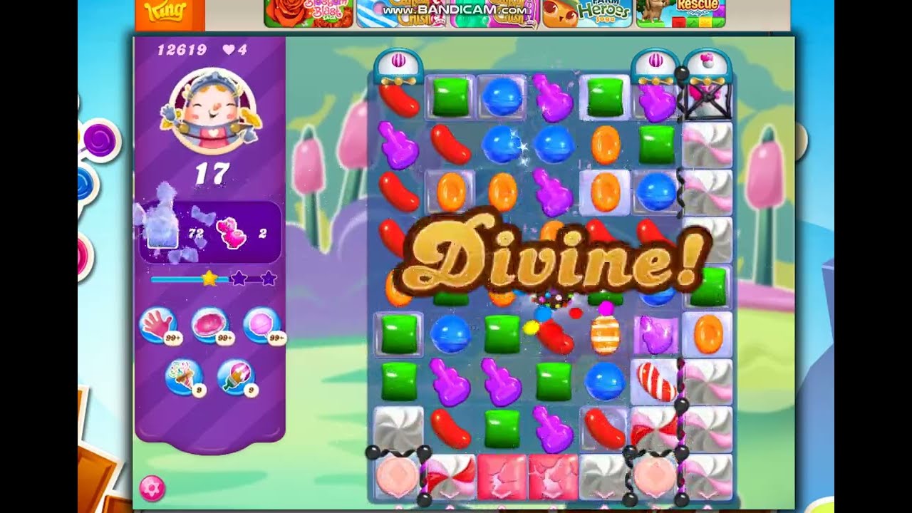 Candy Crush Saga Level 12619 - 28 Moves  NO BOOSTERS