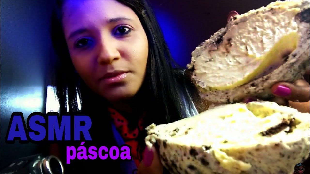ASMR - COMENDO O MELHOR  OVO DE PASCOA  ( eating sound )