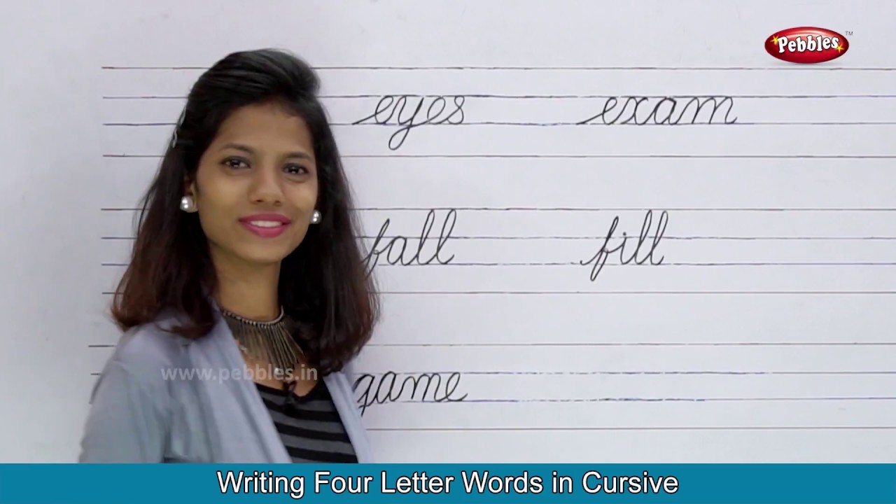 Two Letter Words | Three Letter Words | Four Letter Words | Cursive Writing Practice For Children