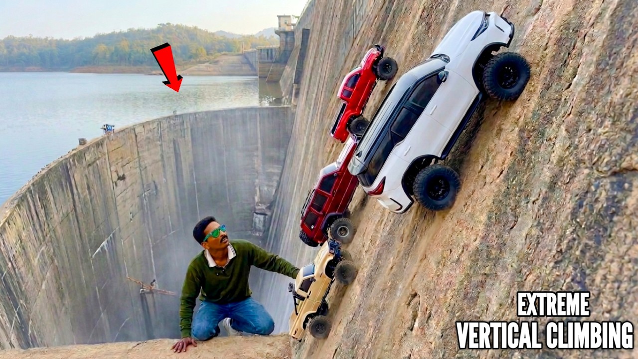 RC Big Size Offroad Car Vs Massive Vertical Concrete Wall &ndash; Chatpat toy tv