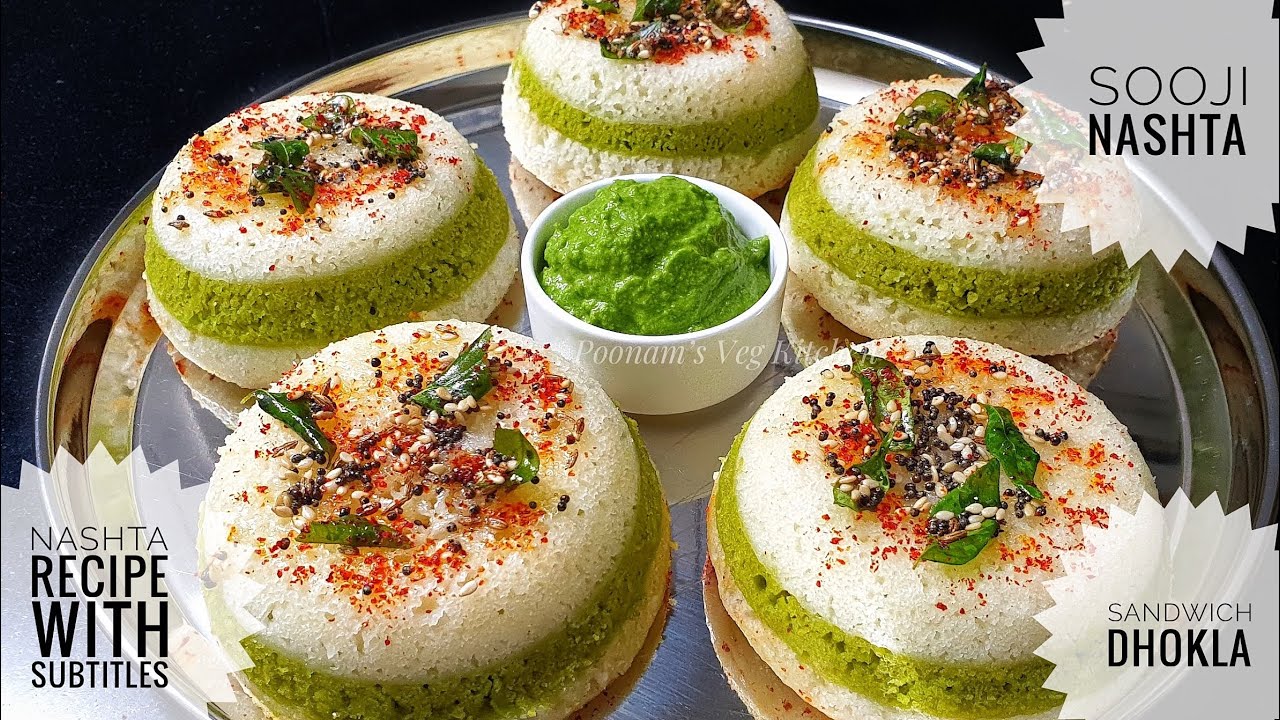Soft Spongy Veg Sooji Sandwich Dhokla Nasta - Simple Indian Breakfast/ evening Nashta - Sooji Dhokla