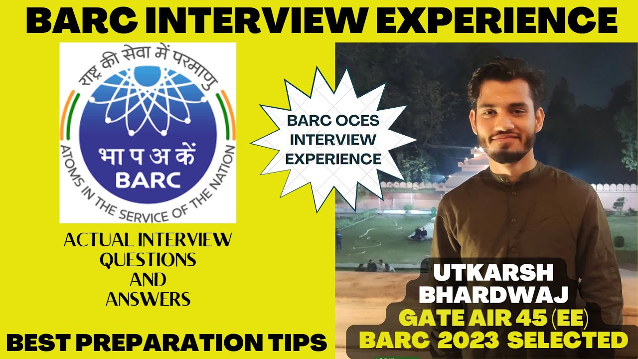 BARC Interview Honest experience By Utkarsh GATE AIR-45(EE) | Preparation Strategy #electrical #gate