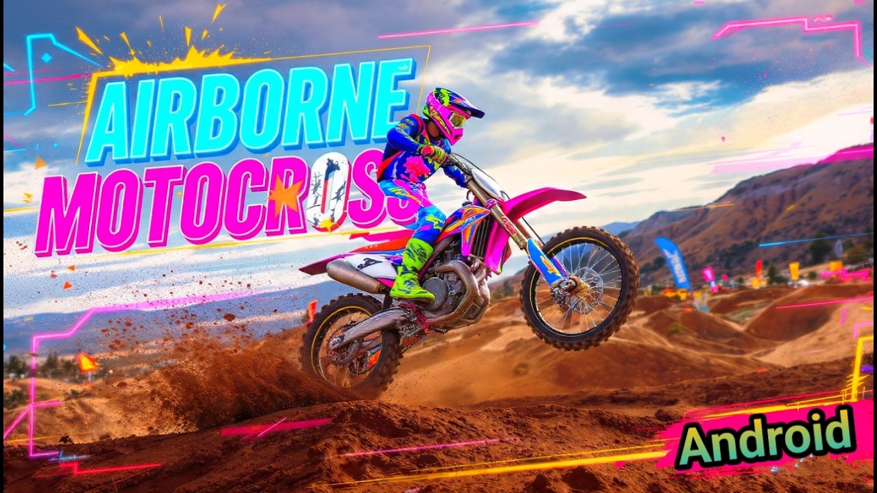 Airborne Motocross Android Gameplay Hindi English | Best Bike Stunt Game
