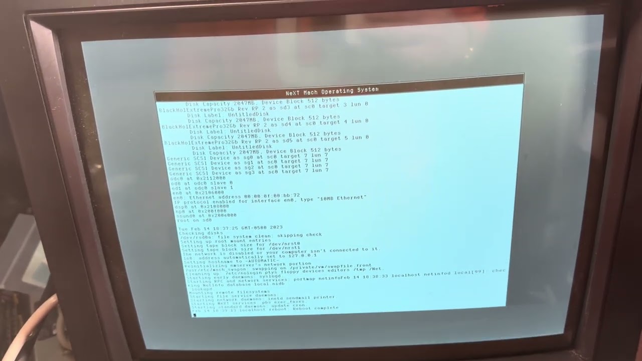 Viktor NeXT Cube 68040 25Mhz new caps Openstep 4.2 on ZULU RP 2040 32Gb NeXT Sony 17 “ 4000a Finally