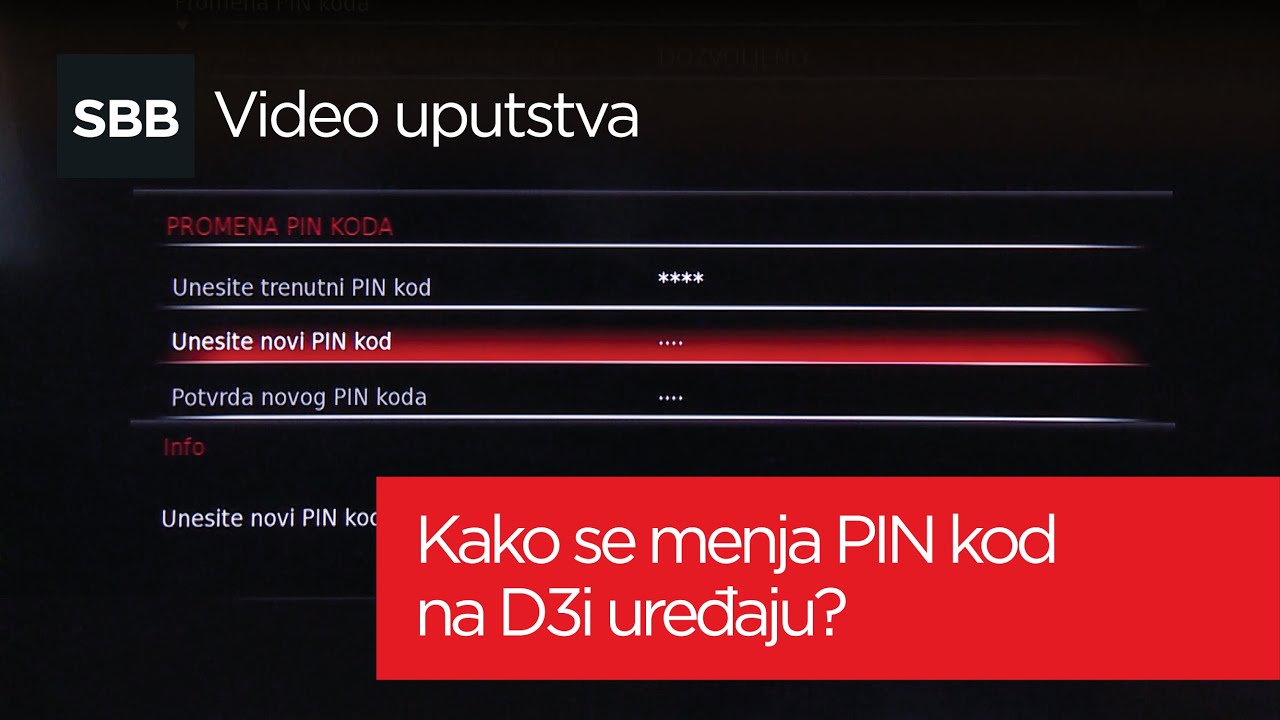 Kako se menja PIN kod na D3i uređaju?