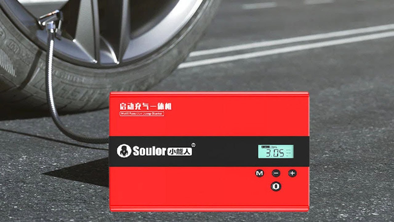 Hướng dẫn sử dụng bơm lốp kiêm kích bình ô tô Soulor 99000mAh siêu khoẻ cao cấp-Tadaca Auto