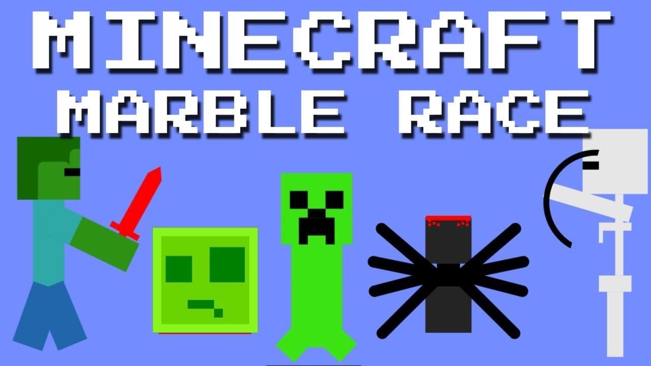 24 + 1 Marble race special : Minecraft Race (10K Subs Special)